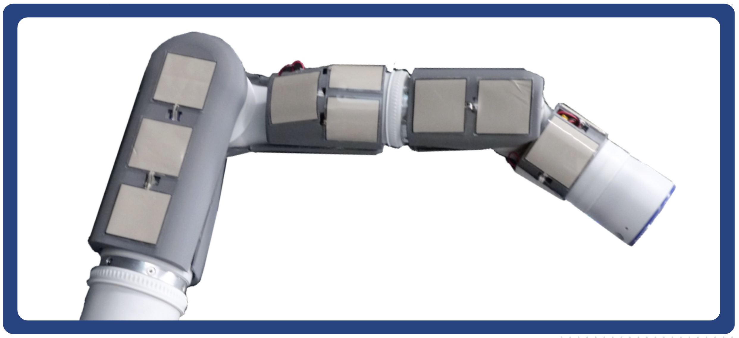 Final skin sensor installation on the robot